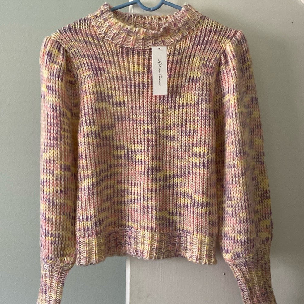 All In Favor Pastel Sweater Sz S